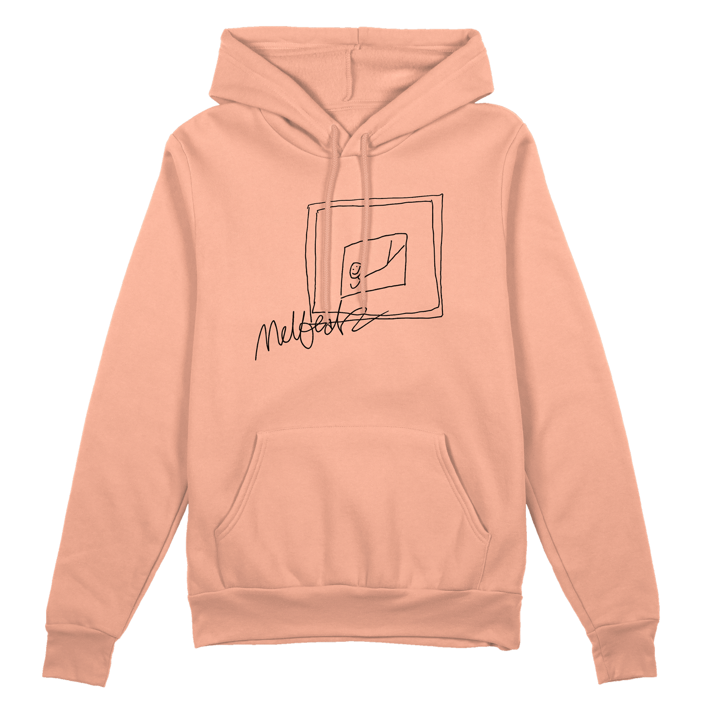 Melbeatz "Rappers Delight" Scrabble Hoodie Peach