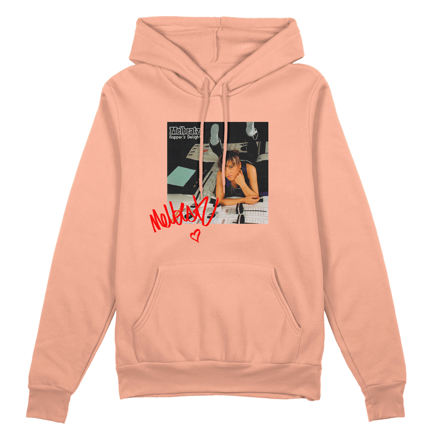 Melbeatz "Rappers Delight" Anniversary Hoodie Peach