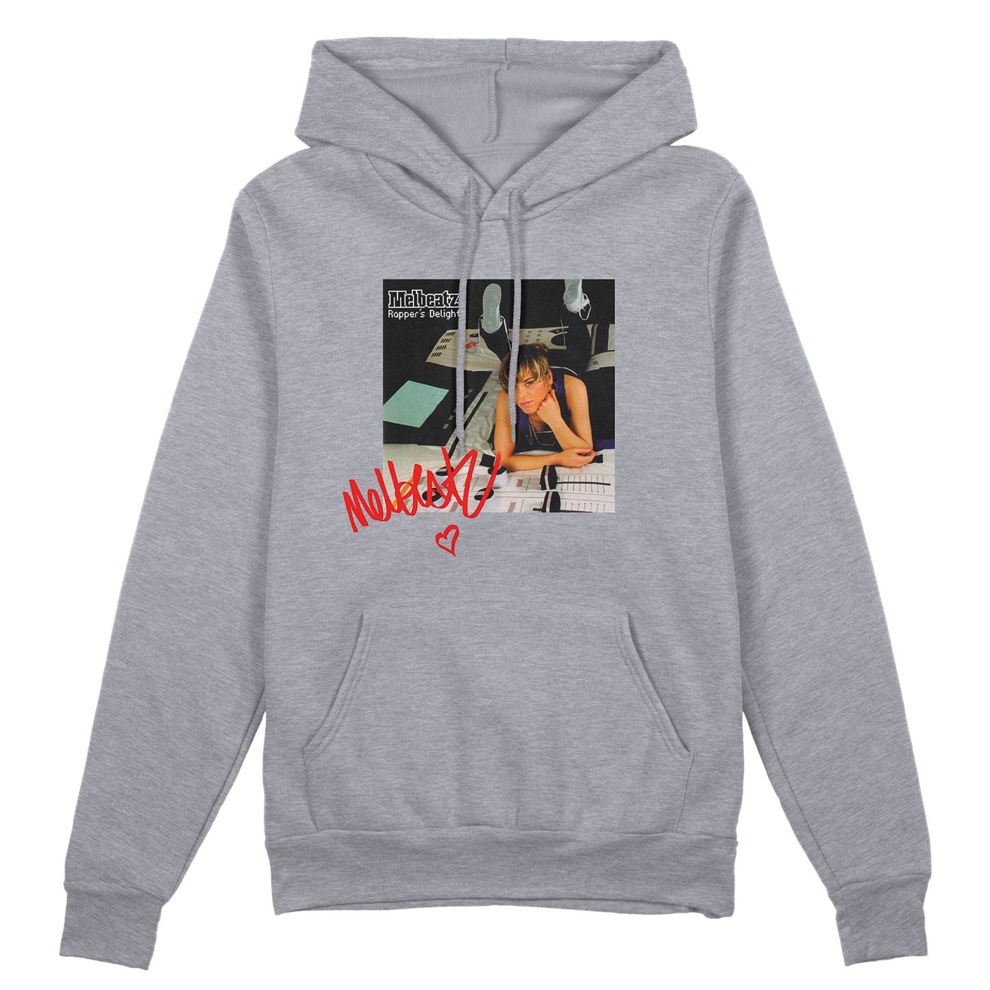 Melbeatz "Rappers Delight" Anniversary Hoodie Heather Grey