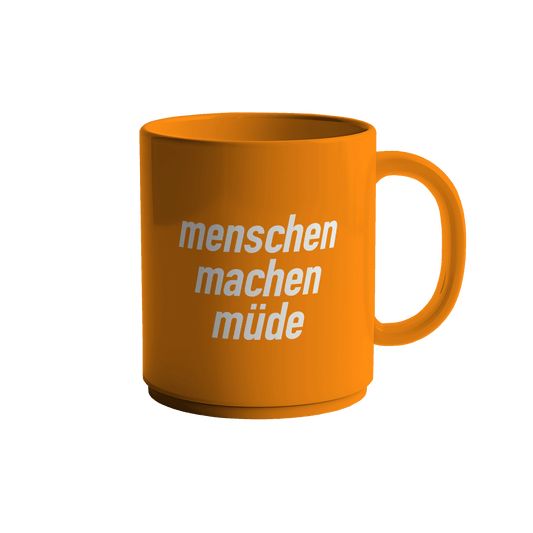 Menschen machen müde Tasse