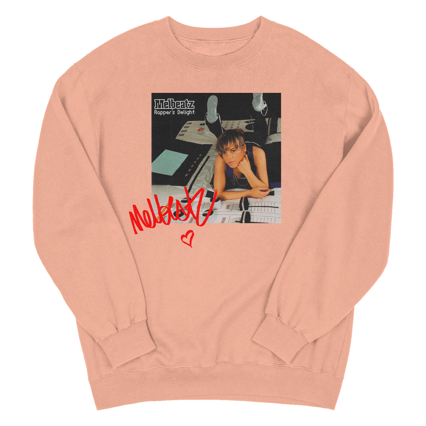 Melbeatz "Rappers Delight" Anniversary Sweater Peach